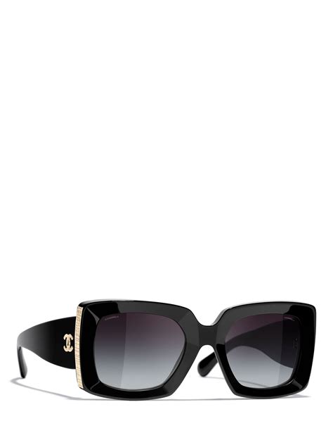 chanel black square stingray sunglasses|CHANEL Sunglasses: Square Sunglasses, metal — .